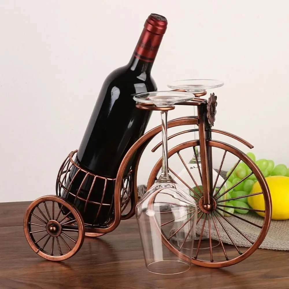 1 бр. Вино багажник за превоз на велосипеди, Здрав Настолен Декор, Органайзер за чаши, Поставка за винени бутилки, Окачени на Ретро-държач за чаши за вино Изображение 0