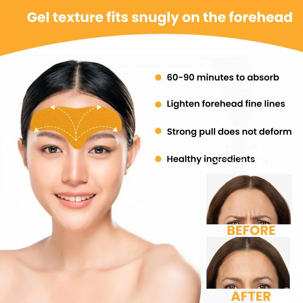 1 комплект = 10шт. ! Гел-помощ за премахване на бръчки на челото, стягане маска за премахване на бръчки, етикети за грижа за кожата на лицето с антивозрастным колаген Изображение 4