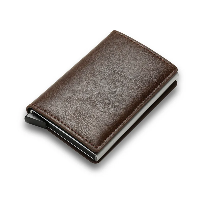 DIENQI Държач за карти, изработени от въглеродни влакна, портфейли, мъжки маркови Rfid Black Magic Trifold, Кожен тънък мини-портфейл, Малка чанта за пари, мъжки портмонета Изображение 5