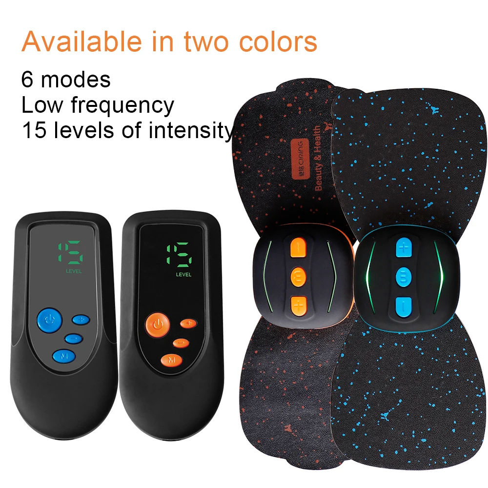 EMS Електрически масажор за врата с дистанционно управление, сменящи се pulse миостимулятор, акупунктурный обезболяващ масаж, подложки за отслабване Изображение 3