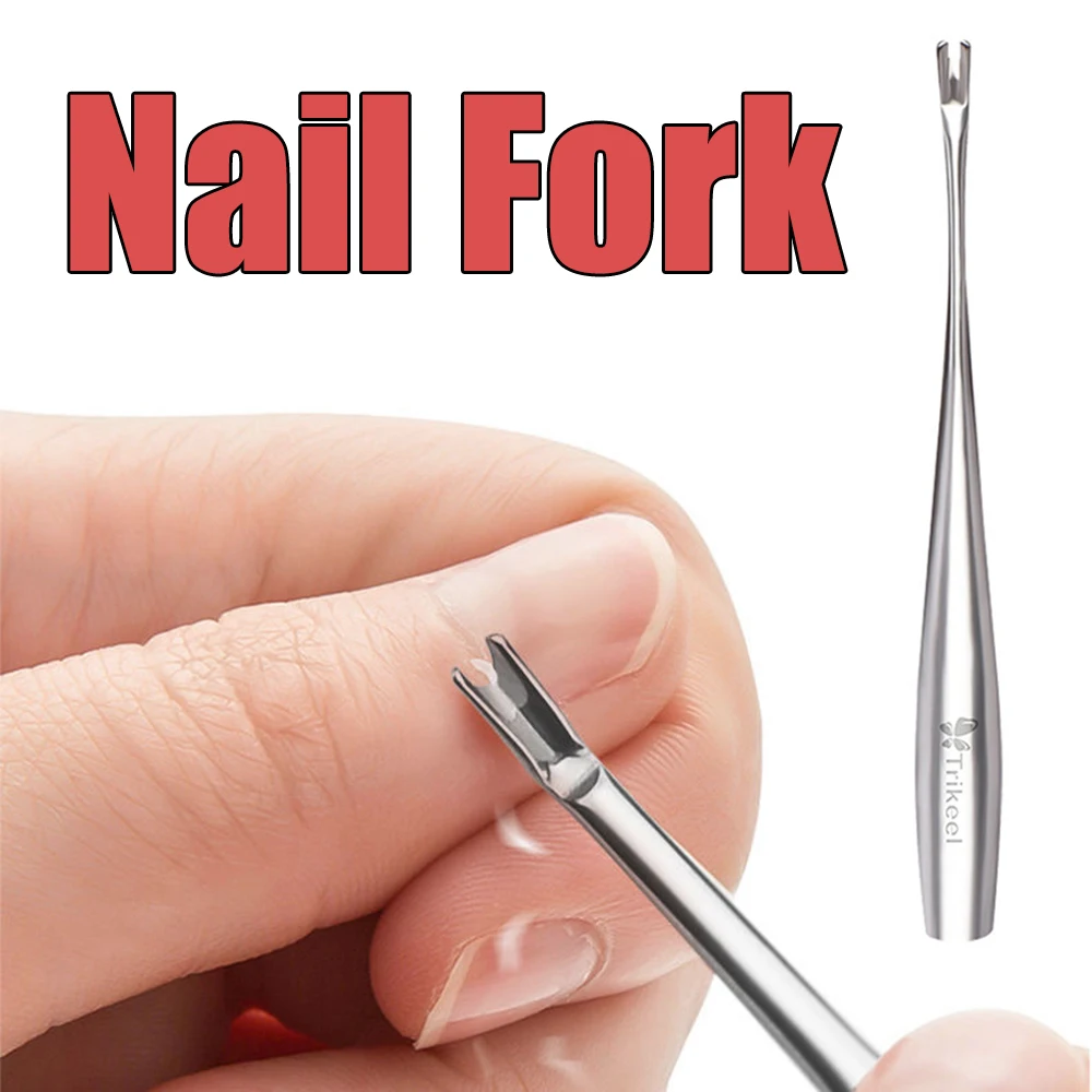 U-образна сребърен тласкач за кожичките с мъртвата кожа, машинка за подстригване, вилица за нокти от неръждаема стомана, клещи за маникюр, педикюрный нож за нокти, инструмент за нокти-арт Изображение 0