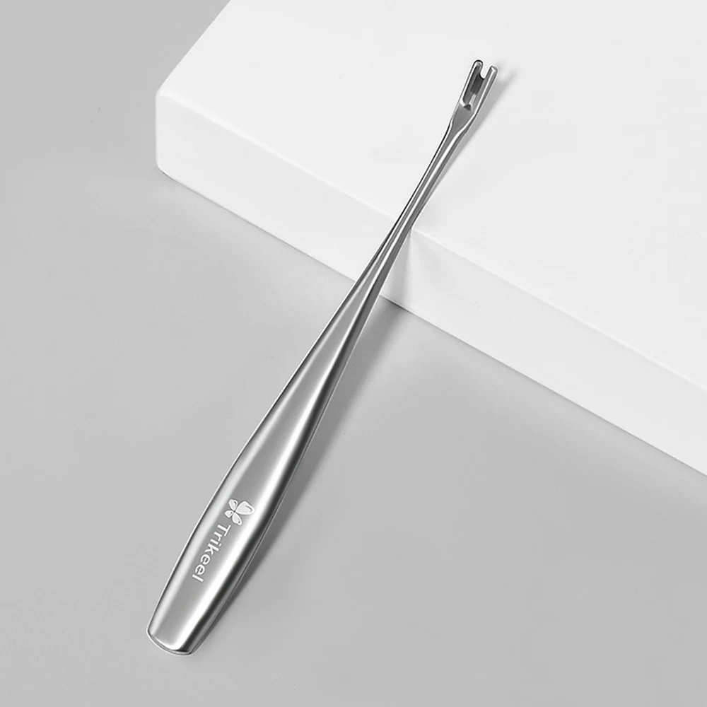 U-образна сребърен тласкач за кожичките с мъртвата кожа, машинка за подстригване, вилица за нокти от неръждаема стомана, клещи за маникюр, педикюрный нож за нокти, инструмент за нокти-арт Изображение 4