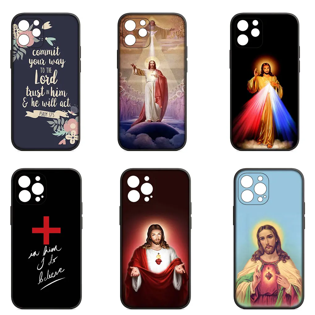 Библейски Стих Християнския Бог Исус Вяра Калъф За Телефон iPhone 14 13 12 Mini 11 Pro X XR XS Max 6 7 8 Plus + SE 8 + Калъф Изображение 3