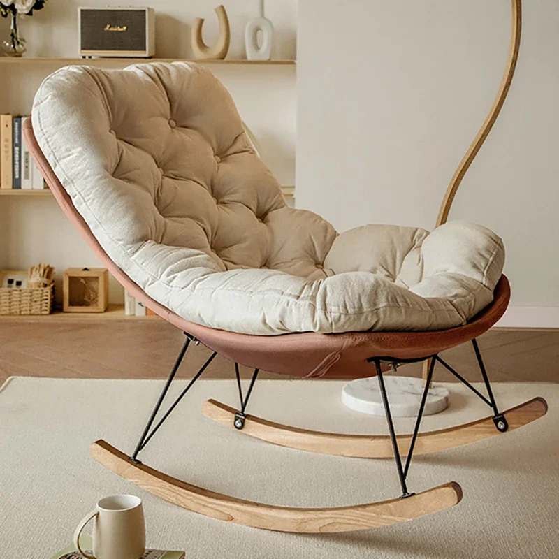 Всекидневна В скандинавски стил, люлеещ се Стол с възможност за сгъване на облегалката, Дизайнерски столове за мързелив уютна всекидневна Sleeping Sedie Da Soggiorno Home Изображение 0