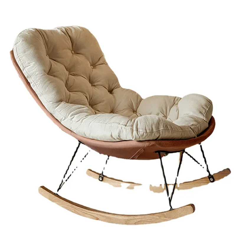 Всекидневна В скандинавски стил, люлеещ се Стол с възможност за сгъване на облегалката, Дизайнерски столове за мързелив уютна всекидневна Sleeping Sedie Da Soggiorno Home Изображение 1