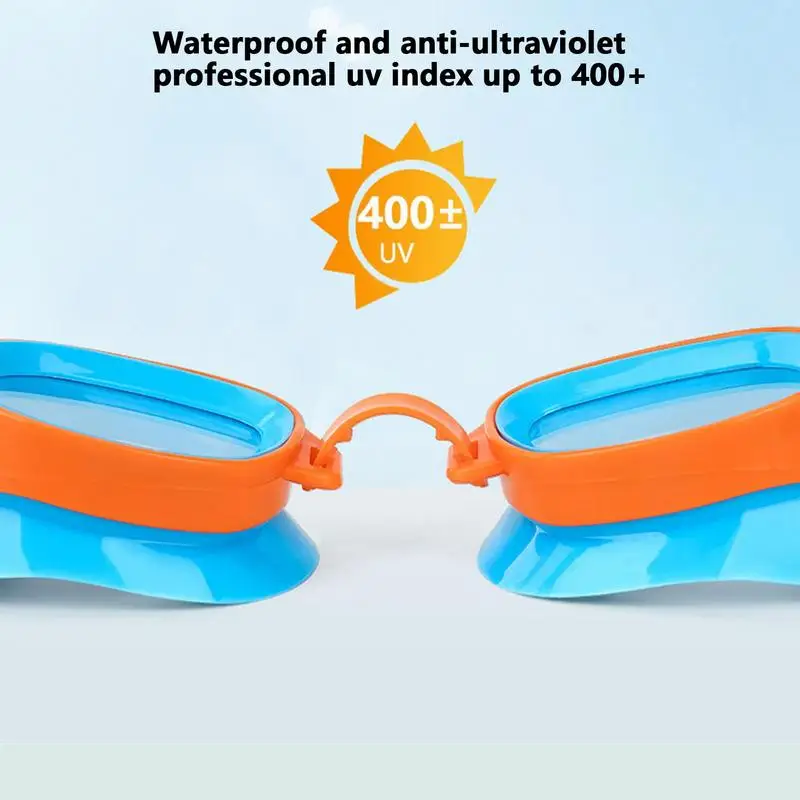 Детски Плувни очила с защита от uv Водоустойчив Силиконови Очила за плуване в басейна на плажа Изображение 1