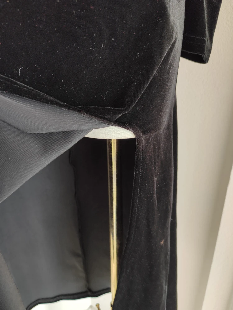 Елегантна черна бархатное рокля за крайградски пътувания, женствена рокля 2024, пролет-есен, нова окото, расшитая мъниста, приталенная облекло за празнични партита Изображение 4