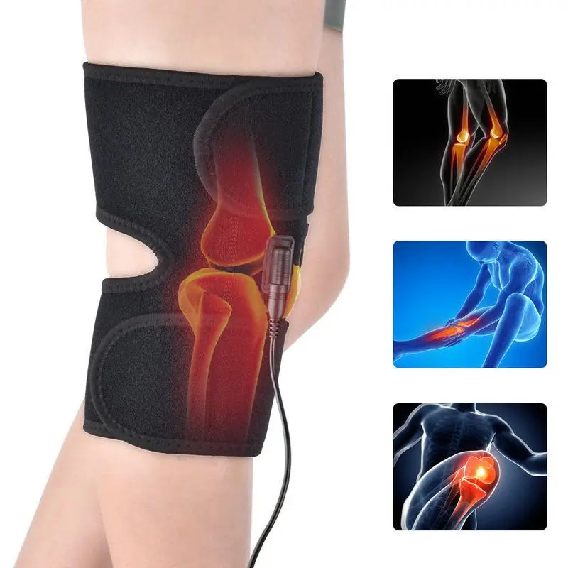 Електрически нагревателен инструмент за масаж на коляното, вибратор, наколенник, физиотерапия на ставите при остеоартрит, облекчение на болки при артрит локтевых на ставите на краката Изображение 0
