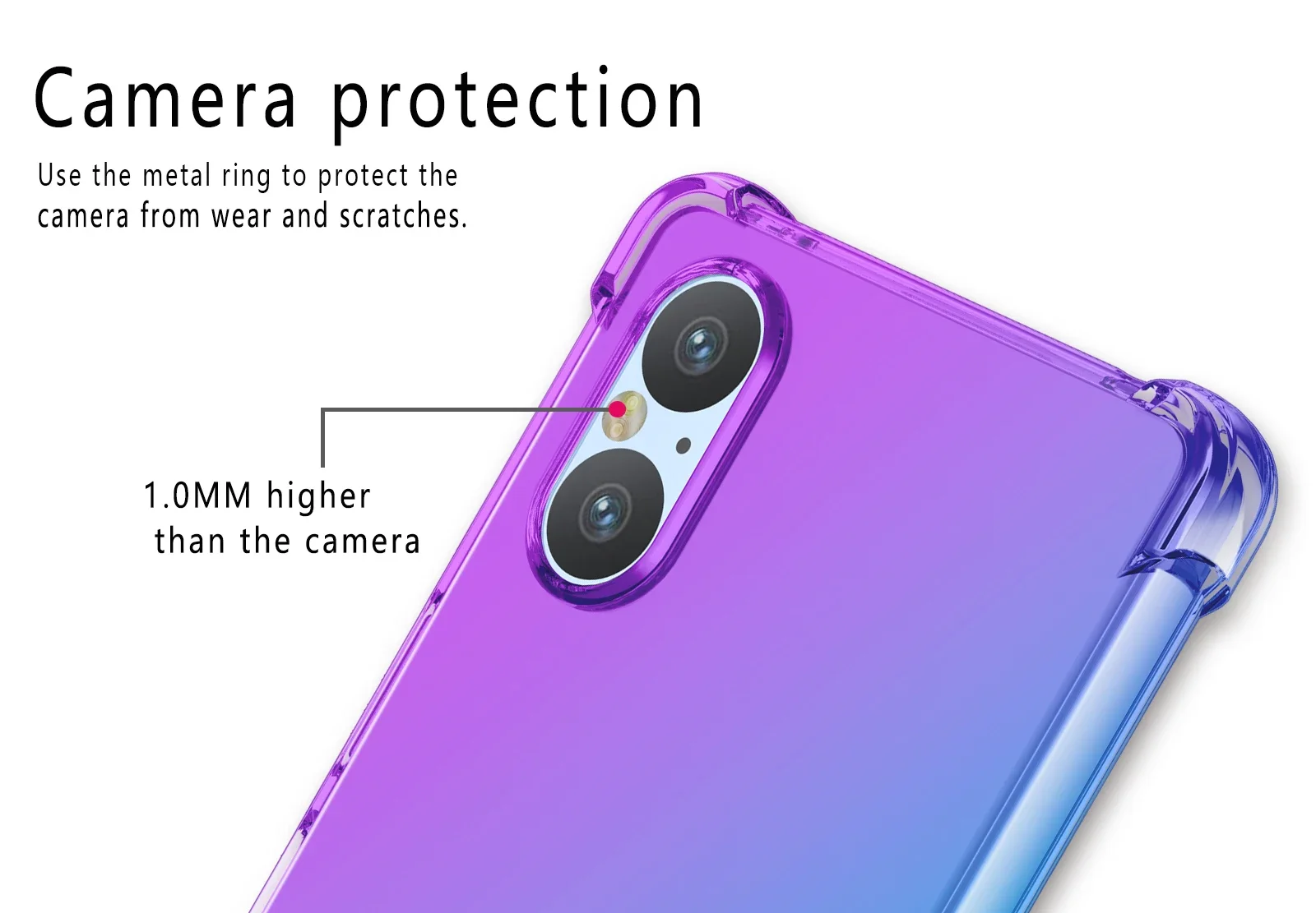 Калъф за Sony Xperia 5V/10 V/I V Gradient Slim със защита от надраскване, мек устойчив на удари защитен калъф от TPU за Sony Xperia V 10 Изображение 4