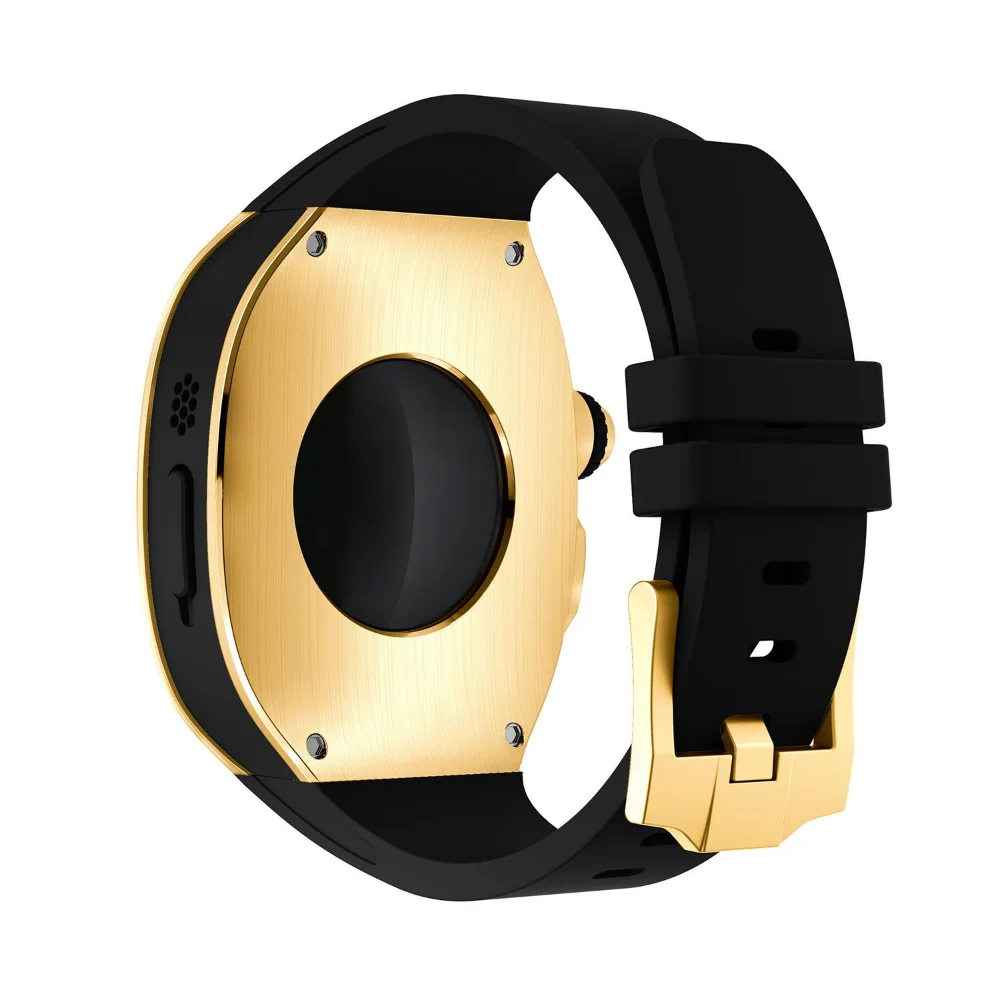 Метален корпус от неръждаема стомана, определени модификации на гумена каишка за Apple Watch Ultra 49mm Смарт часовници от висок клас, подходящи за iwatch 49mm Изображение 5