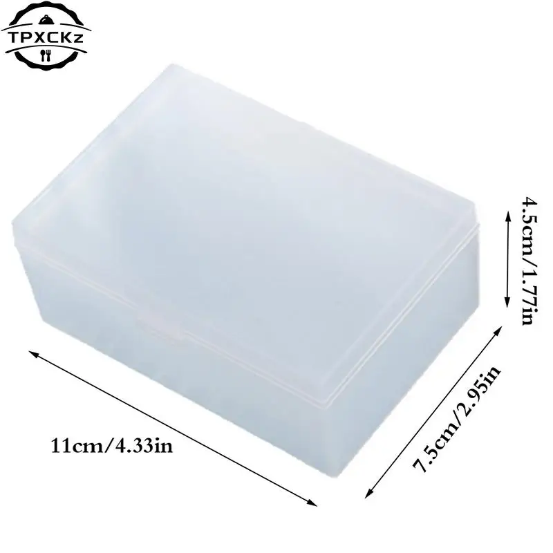 Мини Пластмасова Кутия Правоъгълна Кутия С Прозрачен Опаковъчна Кутия Кутия Кутия За Съхранение На Прахоустойчив Здрав Здрав Калъф За Съхранение На Бижута Контейнер Изображение 5