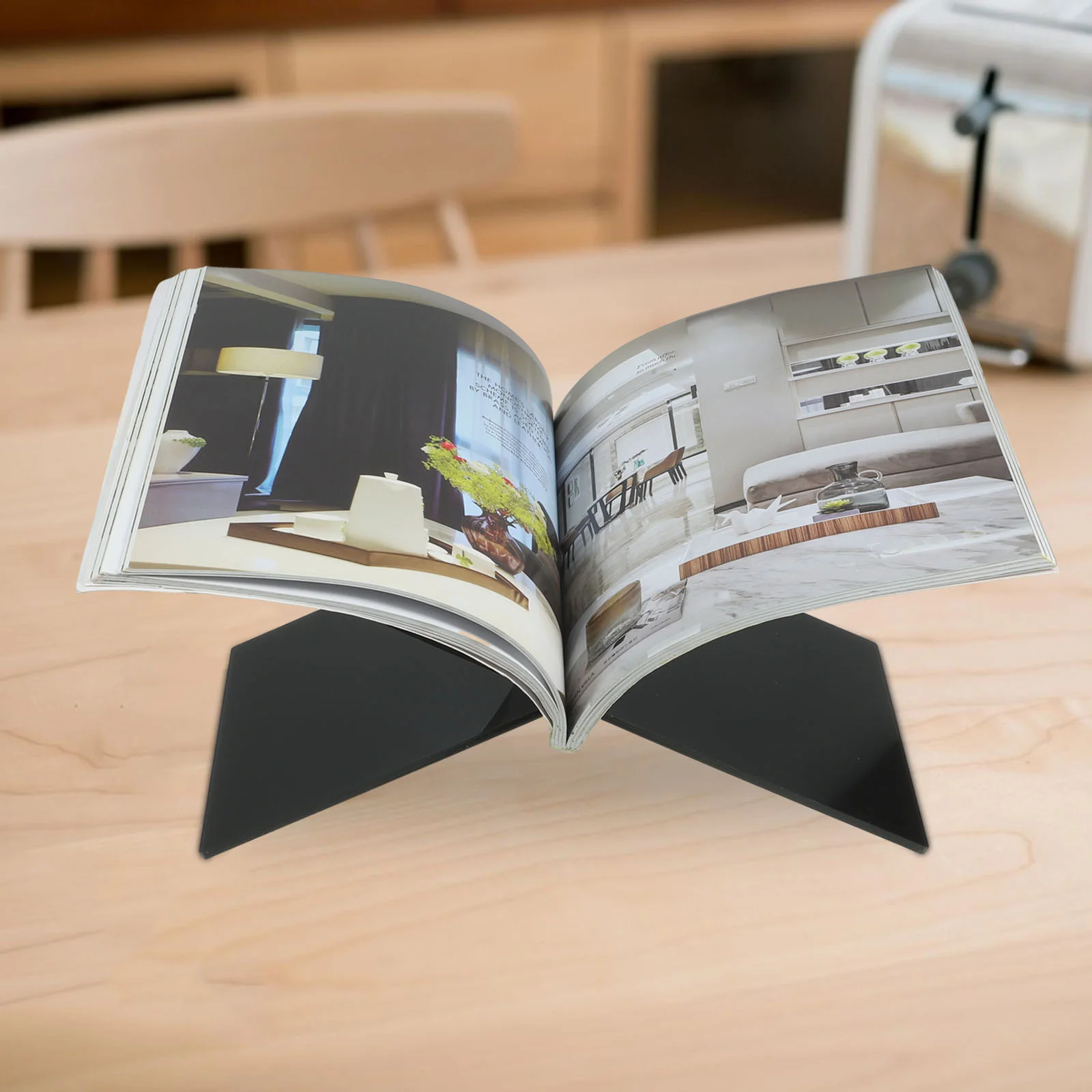Поставка за книги Притежателите на чинии Багажник Трайно Основата на менюто Стойка за четене на рецепти Акрил Изображение 3