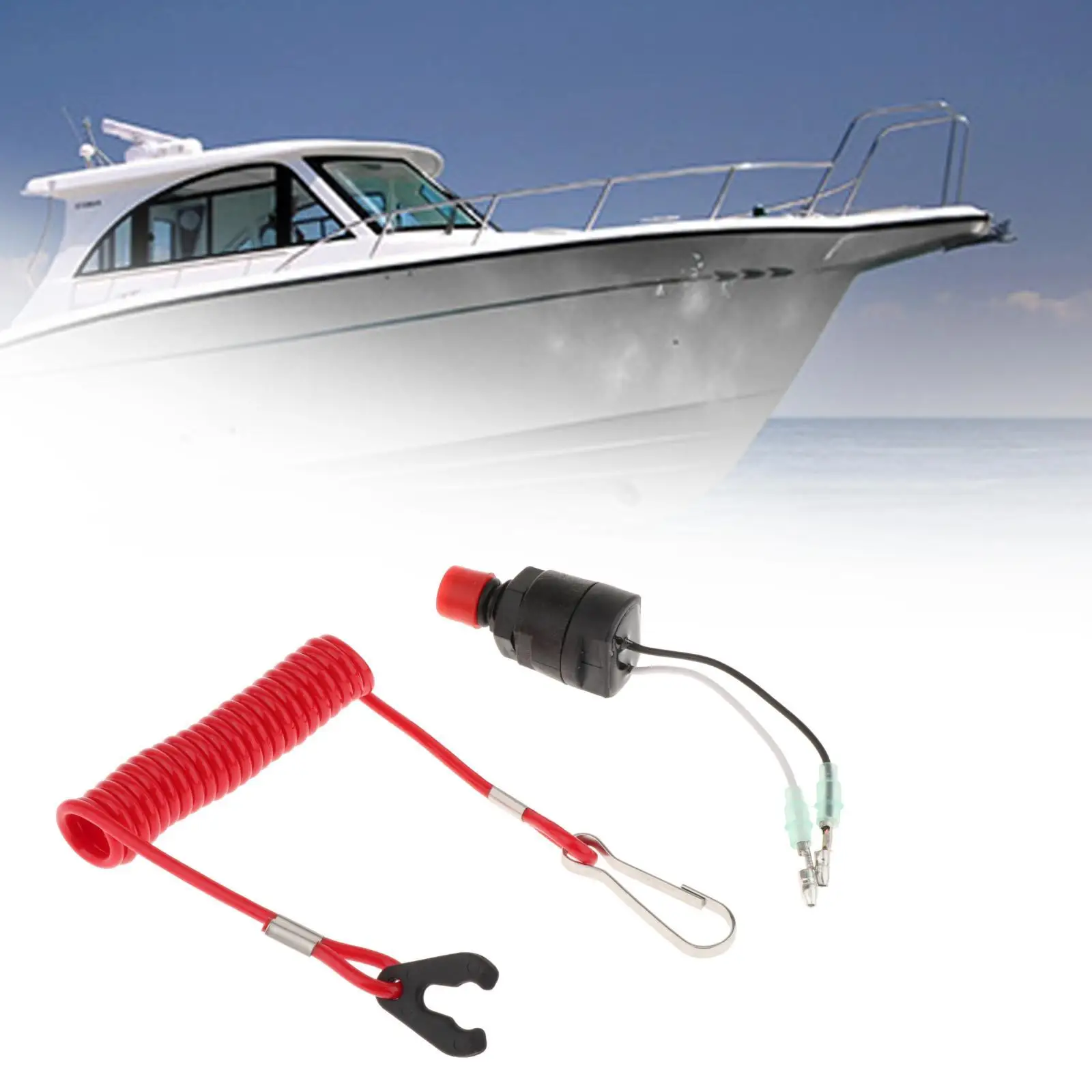 Превключвател за аварийно спиране лодка кабел и безопасност кабел за висящи аксесоари Yamaha Издръжлив и лесен за инсталиране Изображение 3