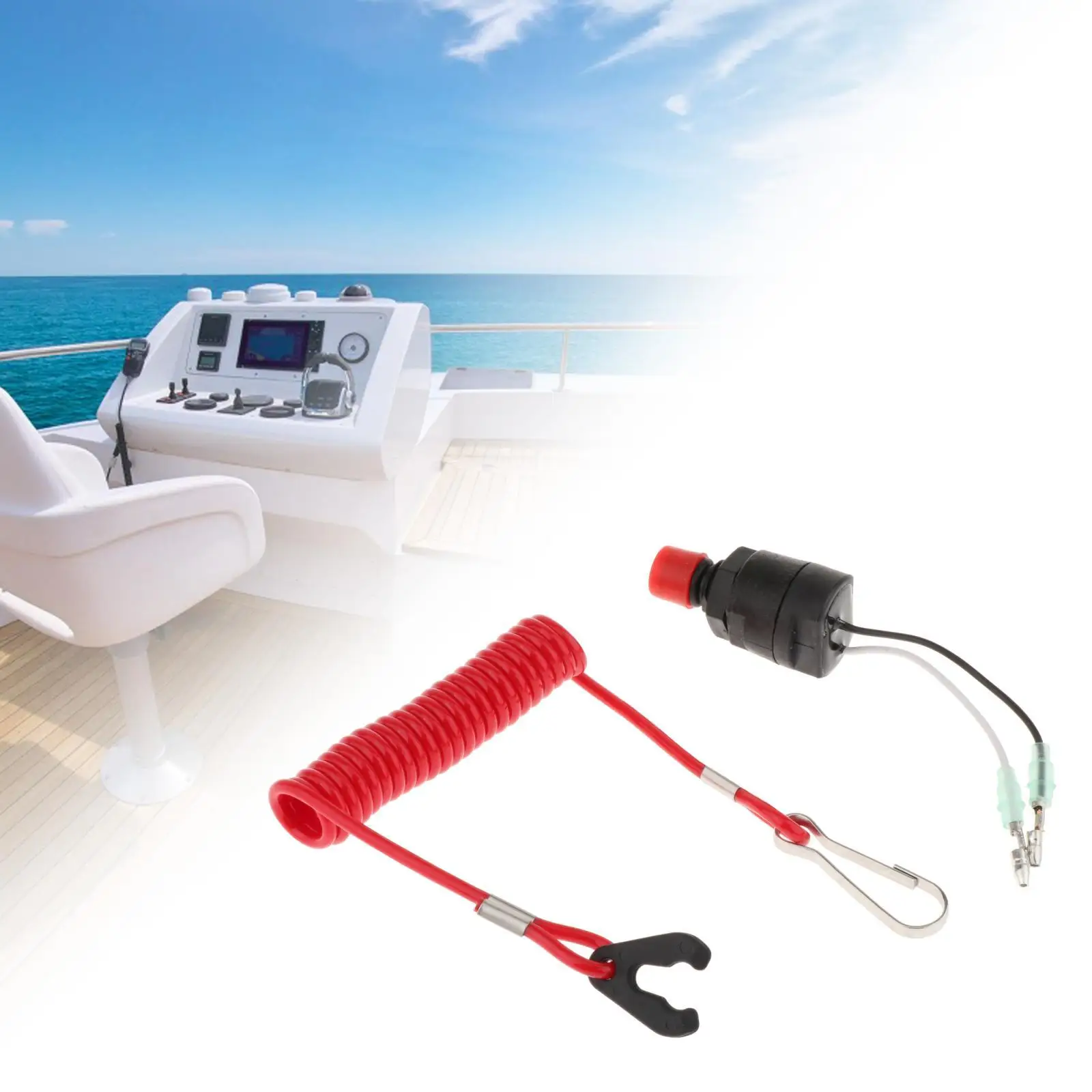 Превключвател за аварийно спиране лодка кабел и безопасност кабел за висящи аксесоари Yamaha Издръжлив и лесен за инсталиране Изображение 4