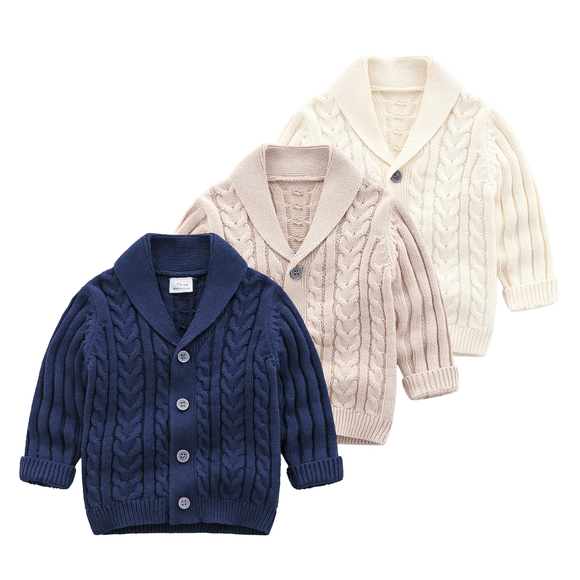 Пуловер-жилетка за момчета 2020, Модерно детско вязаное на една кука палто, Всекидневни Пролетен Пуловер за ученици, Дрехи за бебета, Връхни дрехи от 0 до 3 години Изображение 1