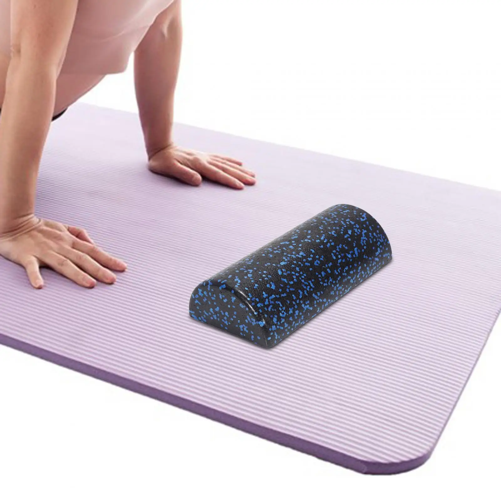 С полукръгла поролоновый възглавница за масаж на врата, на гърба, на краката, на ходилата, блокове за йога, здрав преносим валяк за йога от стиропор за тренировка Изображение 0