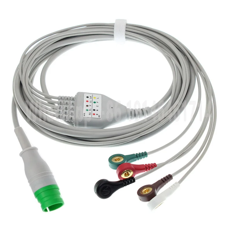 Съвместим монитор Primedic DefiMonitor Mediana D500 M40 M32 ME306LK се състои от цели кабел за ЕКГ, с 3/5 отведениями и тел за оттегляне на електрода. Изображение 4