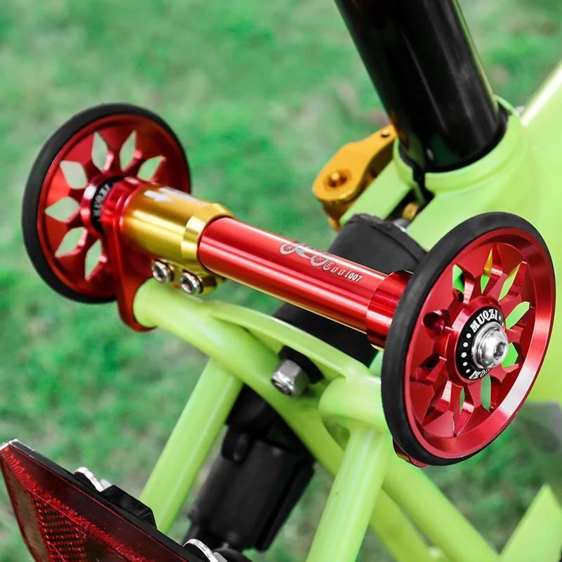 Удължител MUQZI Лесно Колела Сгъваем велосипед Easywheel Телескопичен Лост за складного наем Brompton Изображение 4