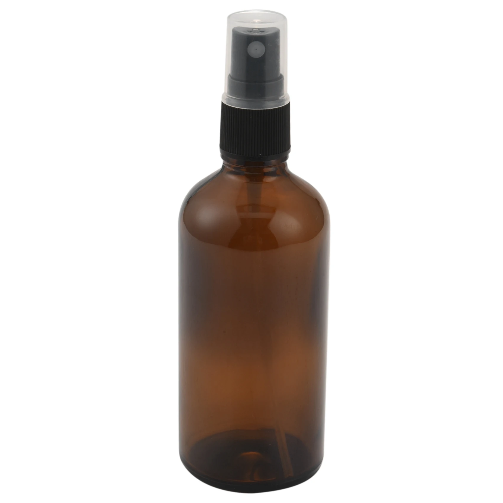 Флакон-спрей бутилка от тъмно стъкло с обем от 100 МЛ, с черни распылителями, за многократна употреба контейнер за етерични масла / ароматерапия. Изображение 0
