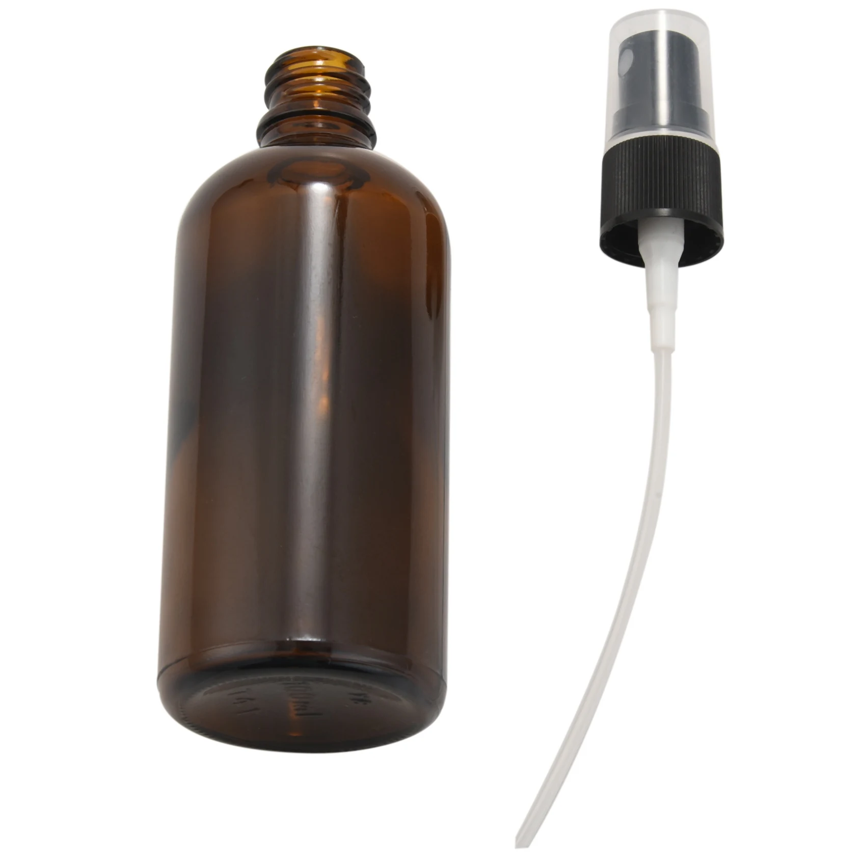 Флакон-спрей бутилка от тъмно стъкло с обем от 100 МЛ, с черни распылителями, за многократна употреба контейнер за етерични масла / ароматерапия. Изображение 3