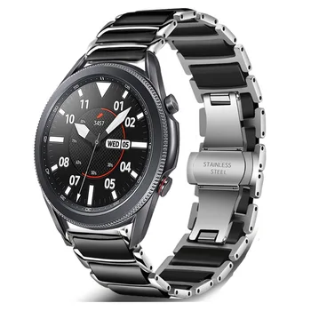 20 mm Керамичен + Метална Каишка за Samsung Galaxy Watch 6 5 4 40 мм 44 мм Луксозна Гривна-watchband 4 6 Classic 42 мм и 46 мм, 43 мм и 47 мм