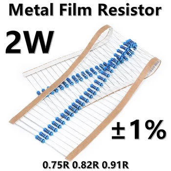 (20pcs) 2 W Метален филмът резистор 1% пятицветный околовръстен точност резистор 0.75 R 0.82 R 0.91 R 0.24 R 0.27 R 0.3 R 0.33 R 0.36 R 0.39 R Ω