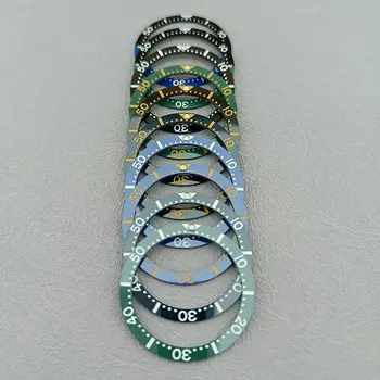 33,7 мм * 27,5 мм Светлинен Плоски керамични bezel, поставяне в камерата часа, като Заменят пръстен, Сменяеми аксесоари за часовници, части