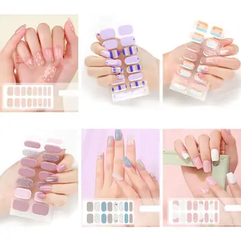 3D стикери за нокти Подвижни носимые стикери за нокти Художествени Декорации Етикети Горещи Плъзгачи, които продават въздушни накладки за пълен нокти