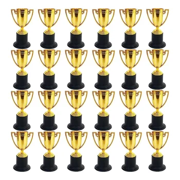 Hot TTKK 48 Pack Mini Trophy For Kids Awards, Пластмасови Златни Чаши За Връчване на Наградите, За Партита, Награди, Спортни, Състезания