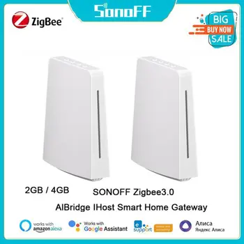 SONOFF IHost Smart Home Hub AIBridge 4GB / 2GB Zigbee Портал Частен Локален сървър, Съвместим с устройства, Wi-Fi LAN, Открит API