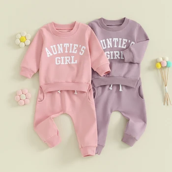 Sweety Baby Girl / Пролет-есен облекло от 2 теми, hoody с дълги ръкави и писмото принтом, блузи и панталони, комплект дрехи за малките момичета, комплект дрехи за деца
