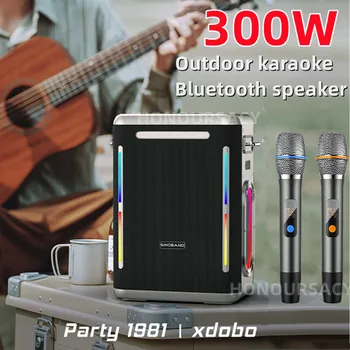 XDOBO Party 1981 Открит Караоке Bluetooth Високоговорител От 300 W Висока Мощност Преносим за Домашно Кино, Стерео Кадрил Субуфер с Микрофон