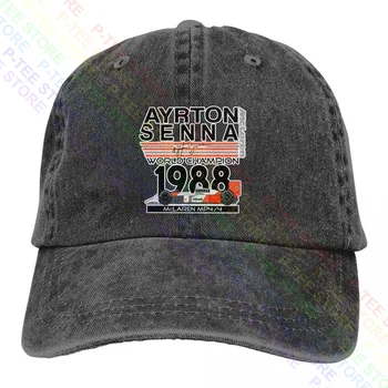 Аертон Сена е световен Шампион от 1988 г., бейзболна шапка от стираной деним Макларън, Шапки шофьори на камиони, стръмни бестселър