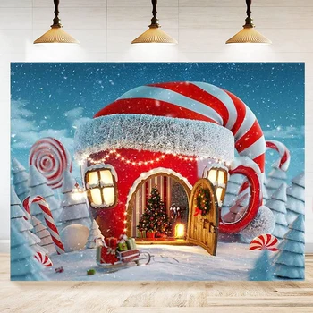 Близалки Фон за снимки на Къщата Коледна Село Сняг Бор Снимка Фон Зимни Люспи Празничен банер