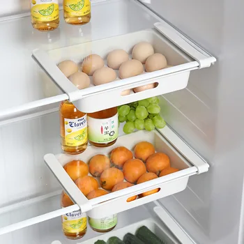 Висящ кухненски органайзер, Хладилник, Кутия за съхранение на яйца и плодове, чекмеджето за съхранение на продукти, kitchenware, срок на годност-органайзер за хладилник