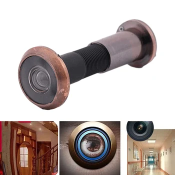 Врата шпионка с широк ъгъл на видимост 200 градуса, врата шпионка за наблюдение на сигурността, Стъклена леща, аксесоари за Врати, аксесоари за декорация на дома