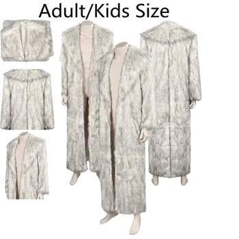 Възрастен / детски кралят костюм Кен за мъже и момчета, Зимно Дълго яке, дъждобран, халат за баня, вълнени палта, костюми за Хелоуин, Кралят костюм за парти