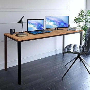 Елегантен и траен 59-инчов Компютърен маса - Модерен дизайн за вашия офис, маса за Хранене, Универсална маса за писмено на масата, за да се учат
