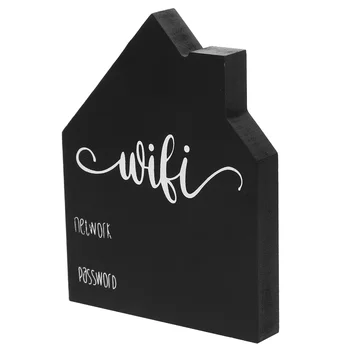 Знак за паролата на Wi-Fi Дървена табела самостоятелен маса за сигнализация Знак Wi-Fi интернет магазина на хотел