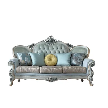 Издълбани фланелевый диван от телешка кожа, европейската кожена луксозна комбинация на мека мебел
