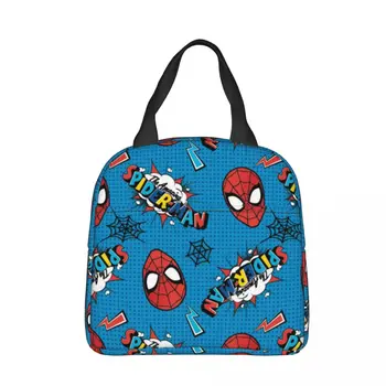 Изолирани чанти за обяд Disney Spider Super Hero, чанта-хладилник, Множество чанта-тоут голям капацитет, обяд-бокс за мъже и жени, Колеж, пътуване.