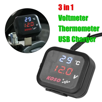 Индикатор на температурата Универсално USB зарядно устройство за телефон HONDA SUZUKI Accessorie Измерване на температурата на водата в мотор