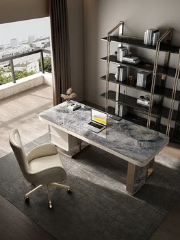Лесен и крупногабаритный луксозна каменна маса вила, офис маса от най-високо качество сапфир, нов дизайнерски стил на кабинета