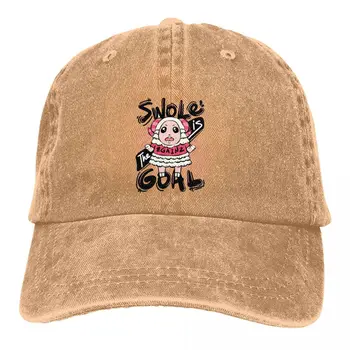 Лятна шапка с сенника Dom Swole - целта на Хип-хоп шапки Animal Crossing Тими Game Ковбойская шапка с козирка от татко шофьор на камион