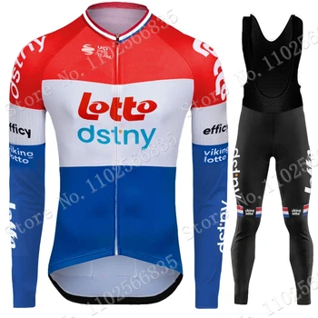 Лятото Тото Dstny Team 2023 Комплект Велосипеди Тениски с дълъг ръкав Мъжки Дрехи Шампион на Холандия Костюм на МТВ Велосипед Пътни Панталони с Пластрон Ropa