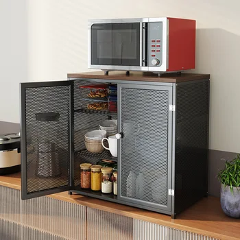 Многофункционален шкаф, Кухненски рафт, Посуда, 3-слойный шкаф за съхранение, Органайзер за съхранение на кухненски аксесоари