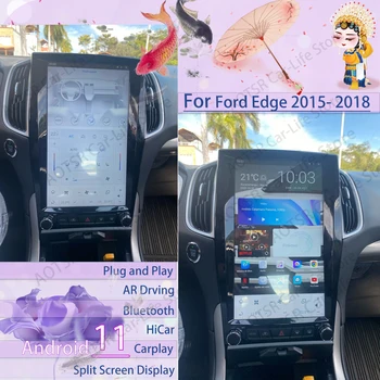 Мултимедиен Стереоплеер Tesa-Screen Android 11 За Ford Edge 2015 2016 2017 2018 GPS Навигационен Приемник Autostereo Главното Устройство
