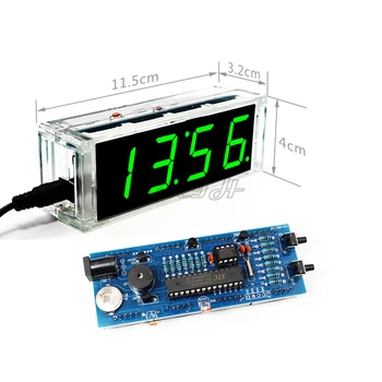 Направи си САМ Electronic Digital Clock Kit 51 MCU Обучение Детайли alarm clock Дата на Температурата
