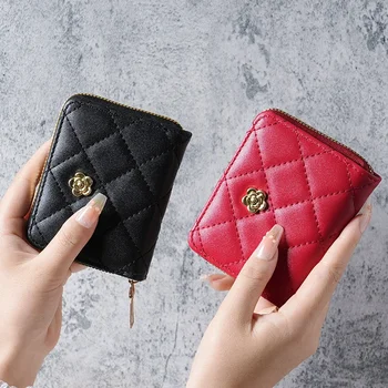 Нов европейски и американски лек луксозен свеж малък аромат lady wrist портфейла card bag multi-card lady