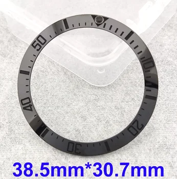 Нов пръстен за часовника 38 мм * 30,7 mm Керамичен Bezel Вставное Пръстен Черен Bezel Корпус NH35 Корпус 40 мм Аксесоари За часа OD: 38 мм ID: 30,7 мм